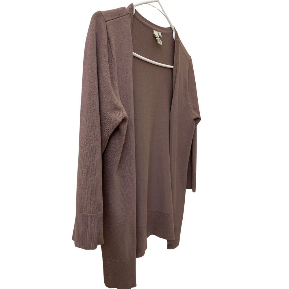 14th & Union Moca Cocoa Short length Knit Cardigan 3/4 Sleeve size S - Picture 2 of 10